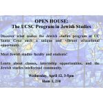 Jewish Studies Open House